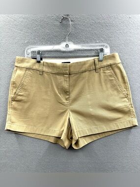 NWT J. Crew Women’s Khaki Shorts Size 10 Beige Tan Casual Chino Cotton Pockets